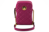 Purple Quilted Nappa Leather Mini Crossbody bag